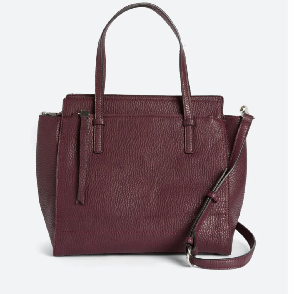 Octavia Rosemary Purple Faux Leather Satchel Purse
